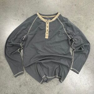 Legendary Whitetails grey long sleeve button up shirt w tan stitching